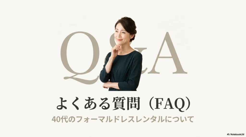 40代のフォーマルドレスレンタルでよくある質問(Q&A)