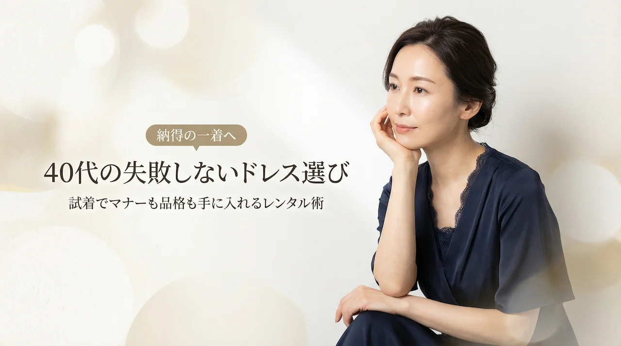 40代のフォーマルドレスレンタルで後悔しない！マナーと品格を両立する基本の選び方
