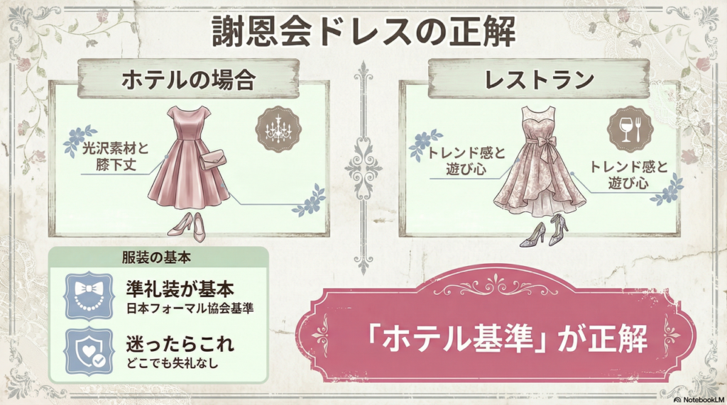 【会場別】ホテル・レストラン・学内などTPOに合わせた服装マナーの基本