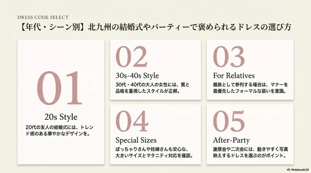 年代・シーン別ドレス選びのコツ