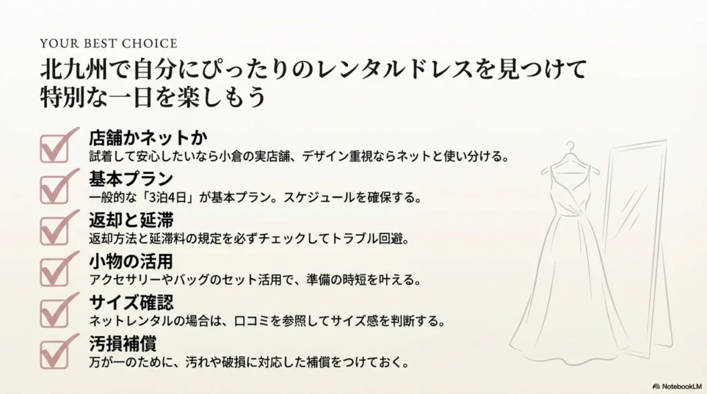 北九州で自分にぴったりのレンタルドレスを見つけて特別な一日を楽しもう