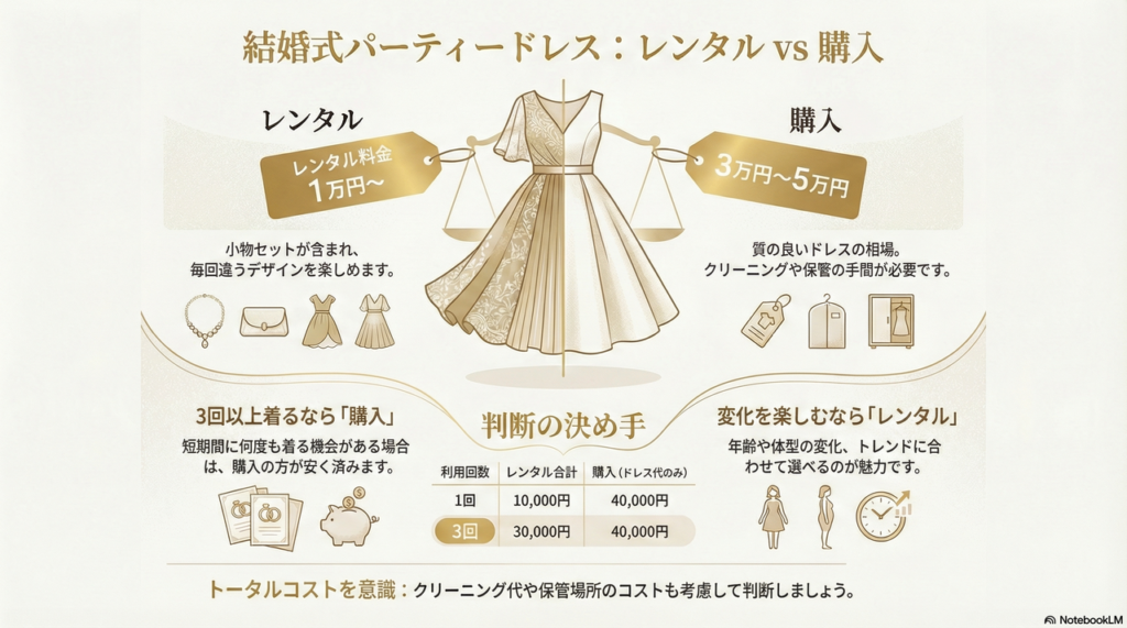 レンタルと購入どっちがお得?費用相場と利用回数で考える損得勘定