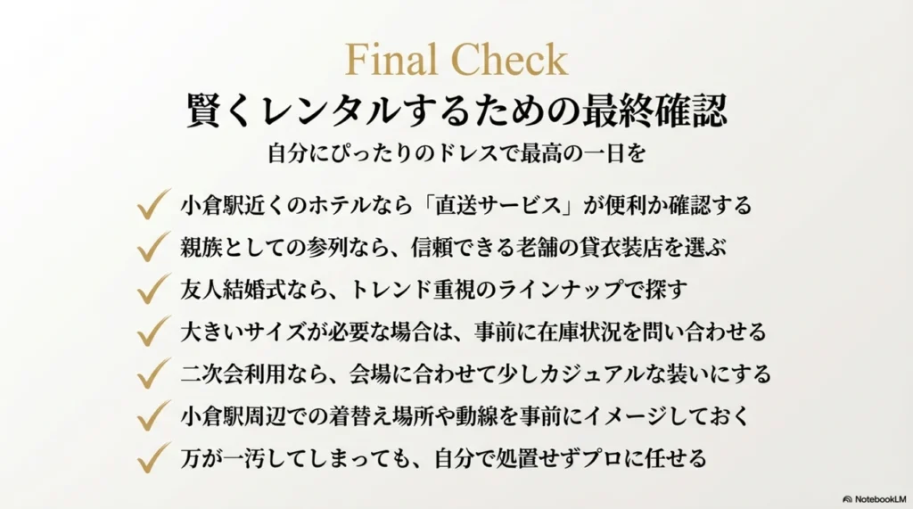 小倉で自分にぴったりのパーティードレスを賢くレンタルするために
