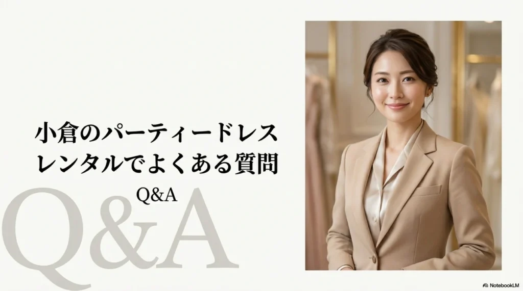 小倉のパーティードレスレンタルでよくある質問(Q&A)