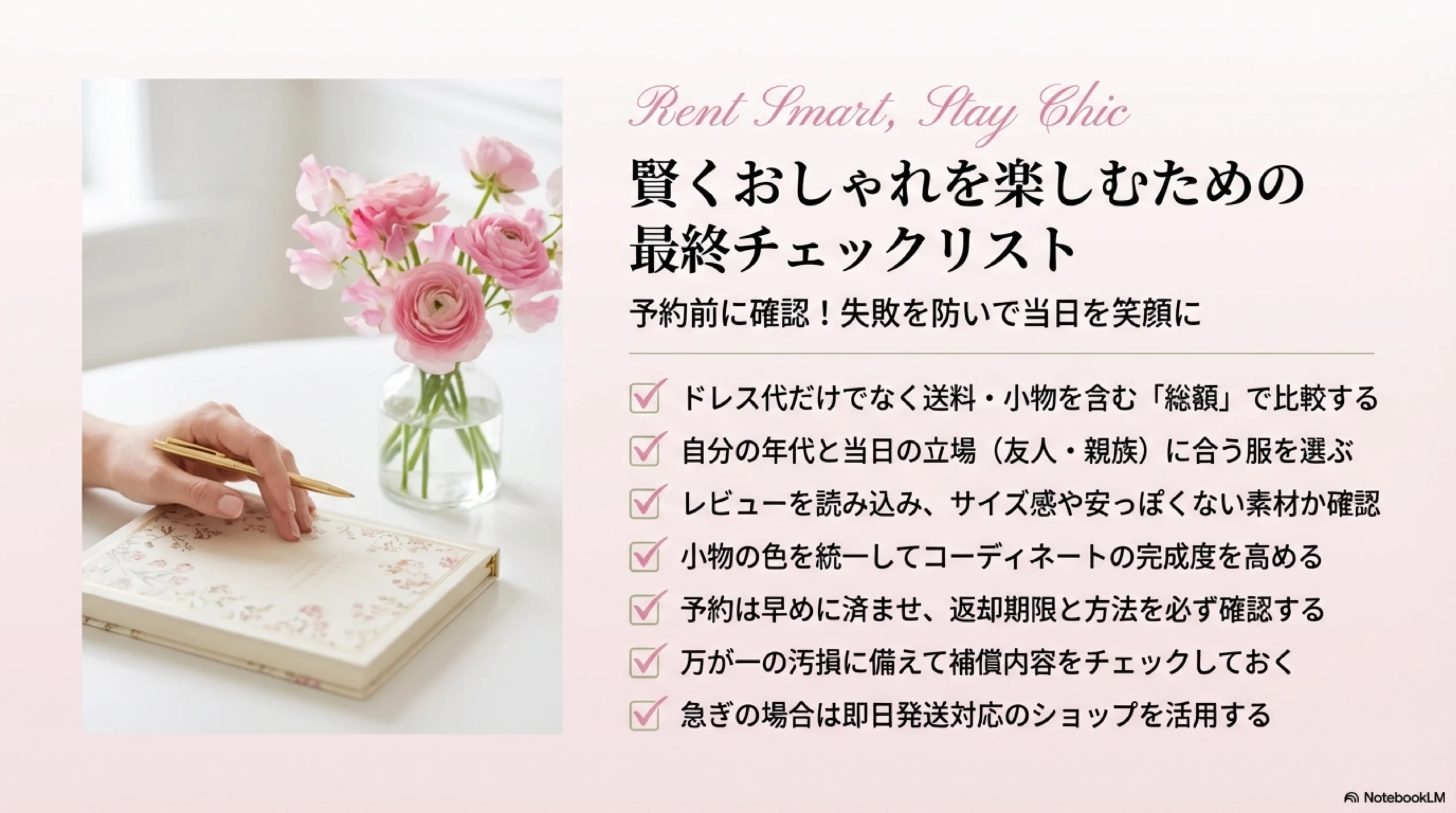 賢くおしゃれに!お呼ばれドレスレンタル