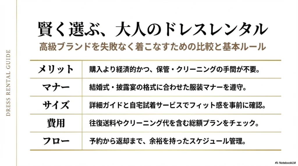 高級ブランドドレスレンタルの基本