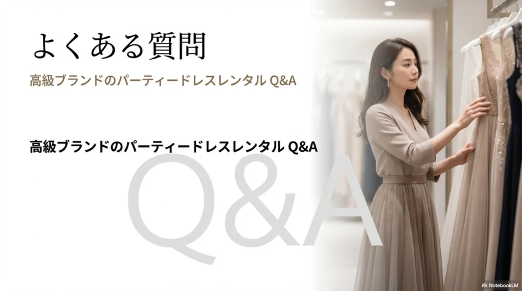 高級ブランドのパーティードレスレンタルでよくある質問