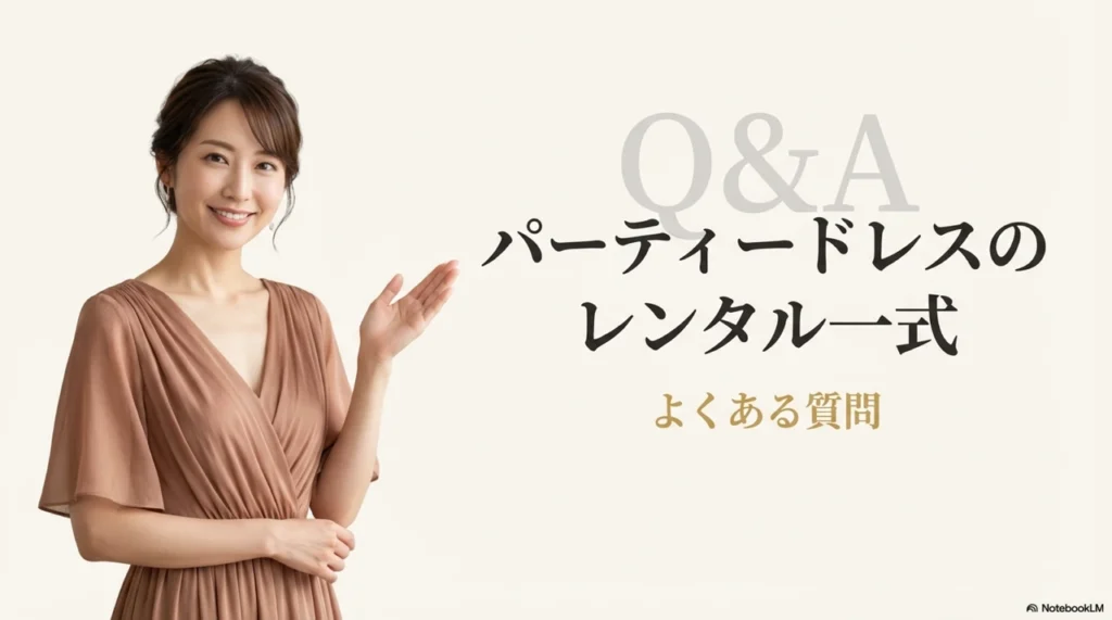 パーティードレスのレンタル一式でよくある質問(Q&A)