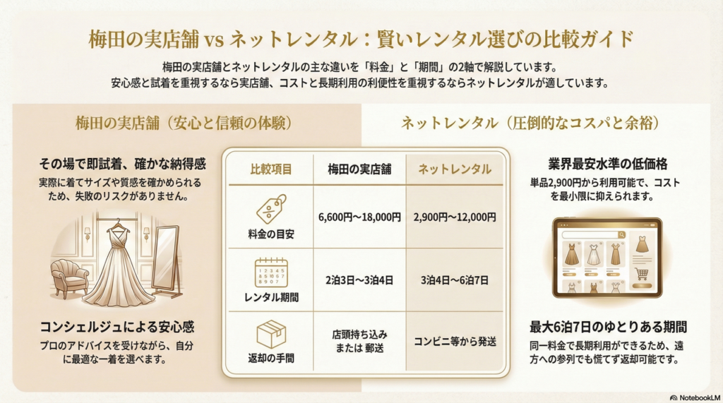 【店舗vsネット】料金相場や利用期間の違いを比較表でチェック