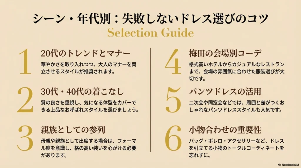 【年代・会場別】正解ドレスの選び方]