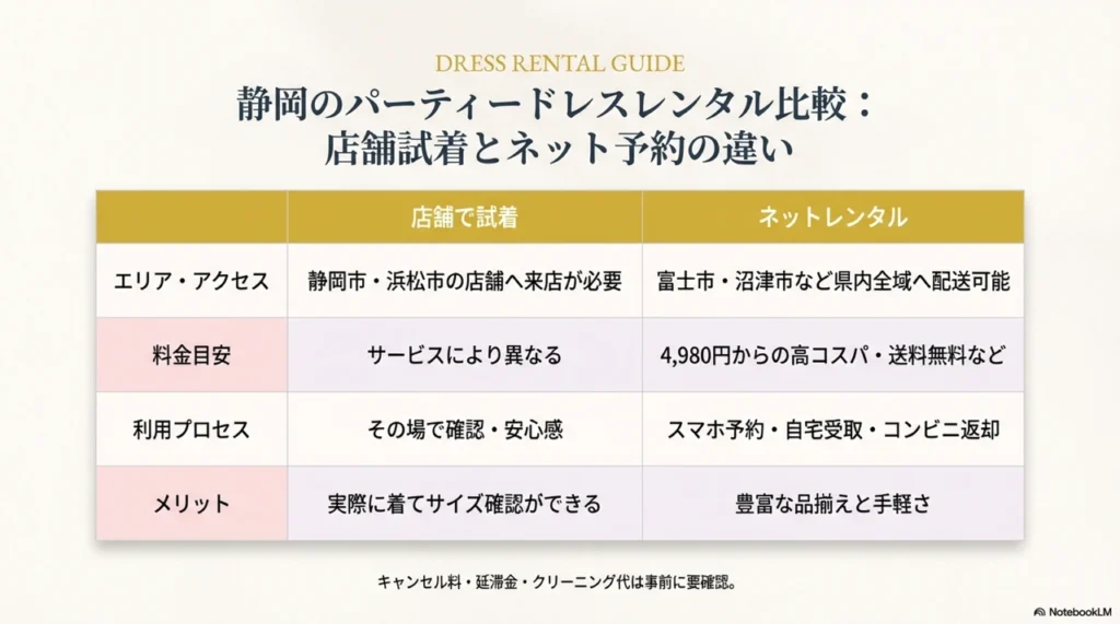 静岡のレンタルドレス比較