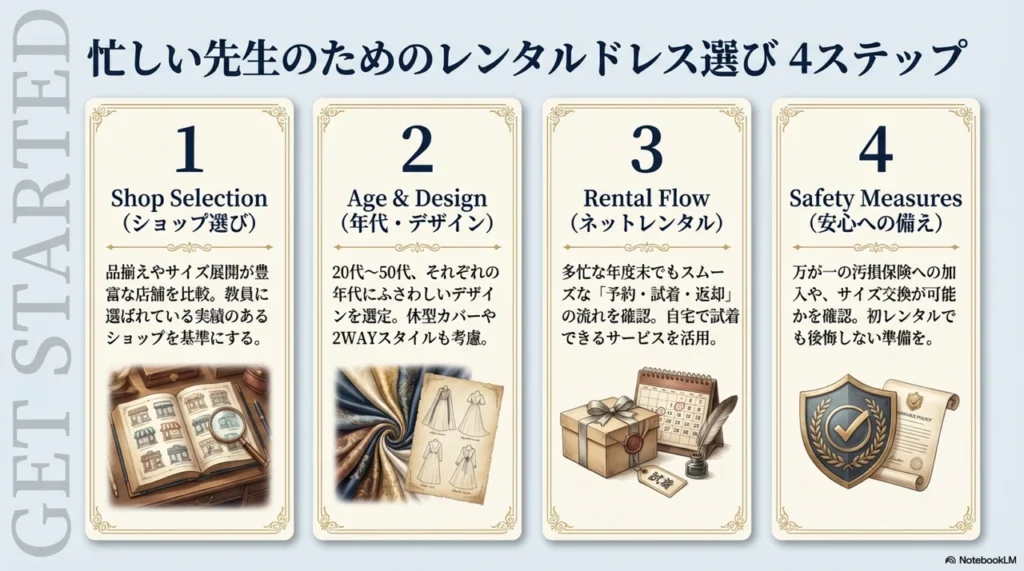 卒業式の教員におすすめのレンタルロングドレス選びと比較