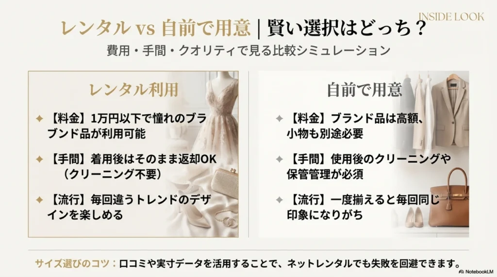 二次会ドレスはレンタルと購入どっちがお得？費用相場や賢く選ぶ5つのチェックポイント