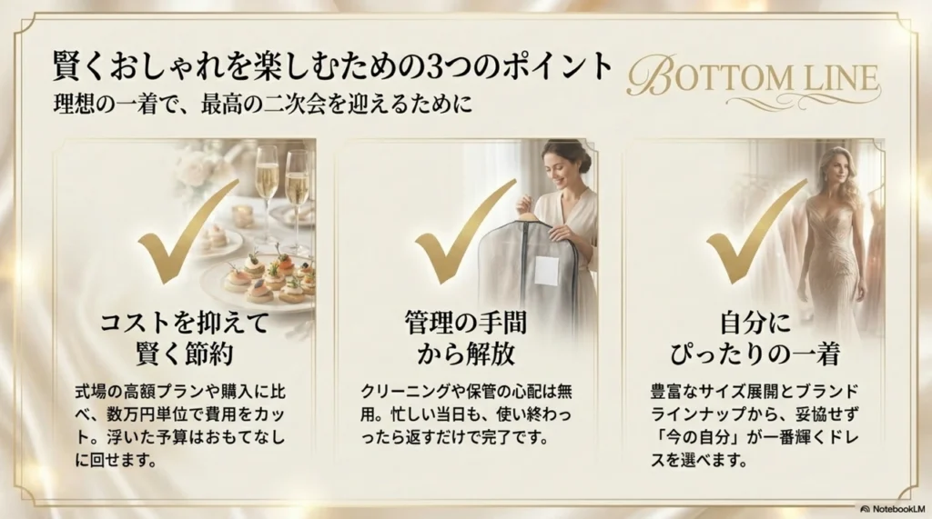 レンタルドレスを活用して、賢くおしゃれに結婚式二次会を楽しもう