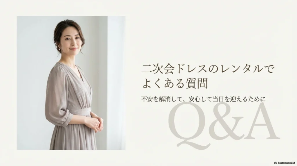 二次会ドレスのレンタルでよくある質問(Q&A)