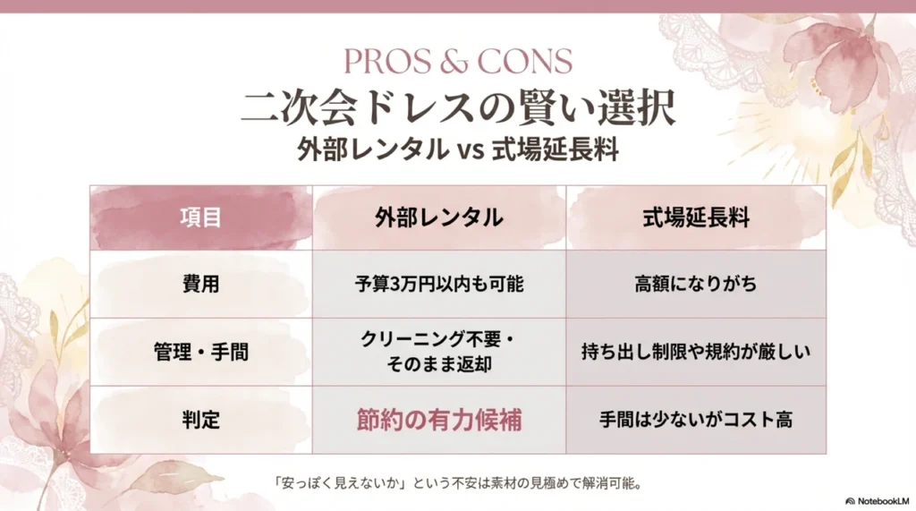 二次会の花嫁ドレス、レンタルと購入どっちが安い?費用面とメリット・デメリットを比較