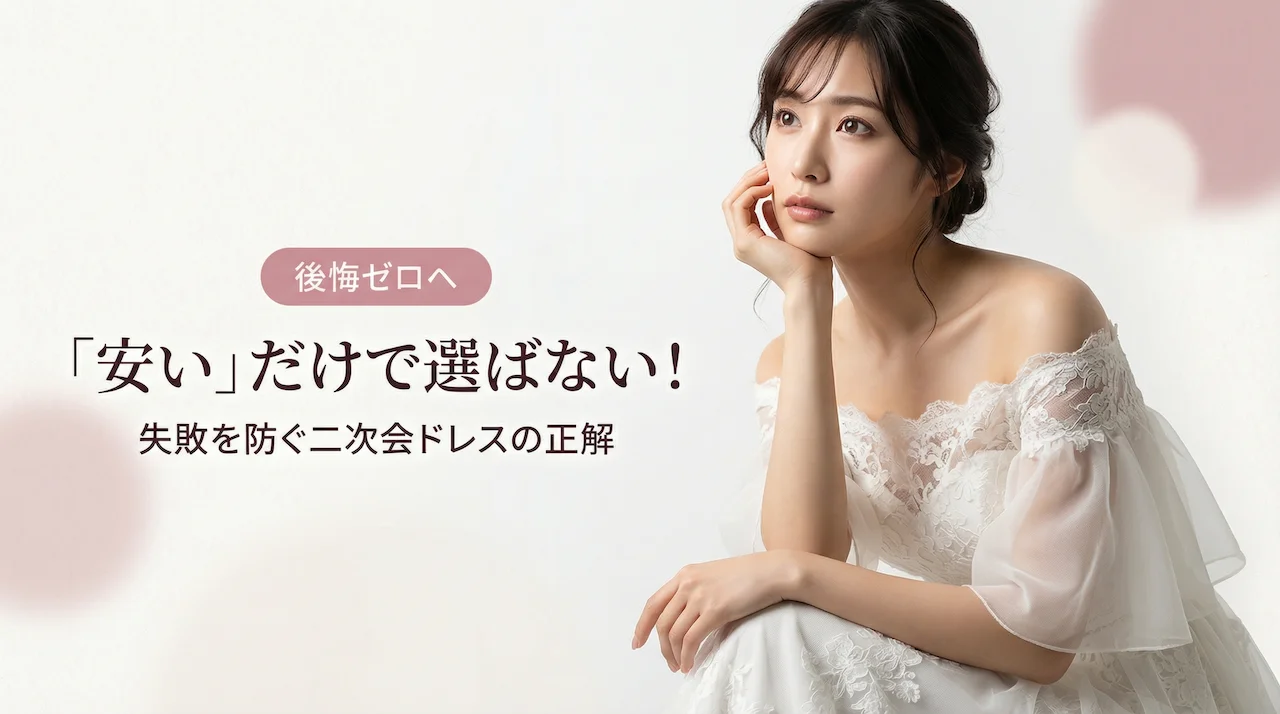 失敗しない二次会ドレスのレンタル選び。花嫁が安いだけで決めると後悔する注意点
